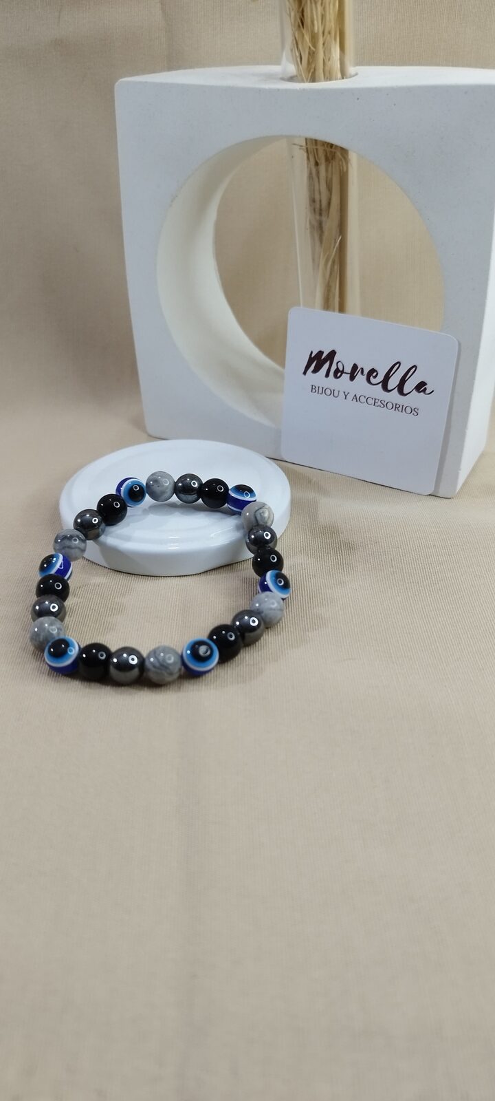 Pulsera 8 mm en esferas Llama dinero