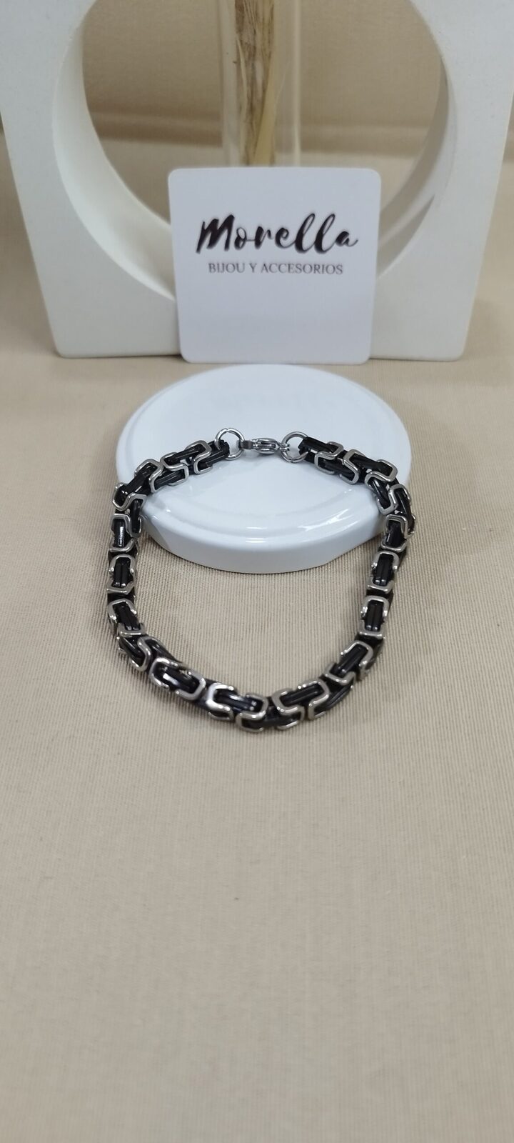 Pulsera plateado /negro