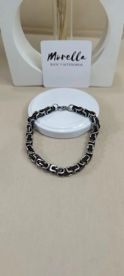 Pulsera plateado /negro