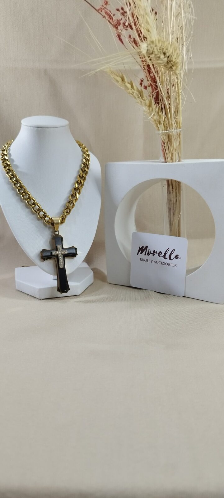 Cadena 60 cm x7 mm y dije cruz