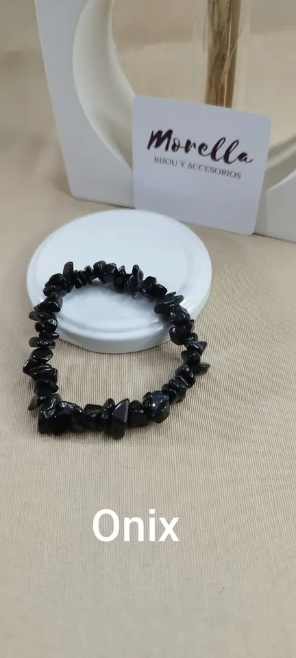 Pulsera en escalla  en piedra onix