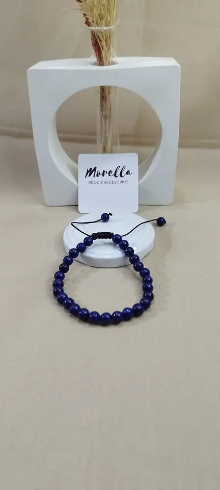 Pulsera 6 mm lapislázuli