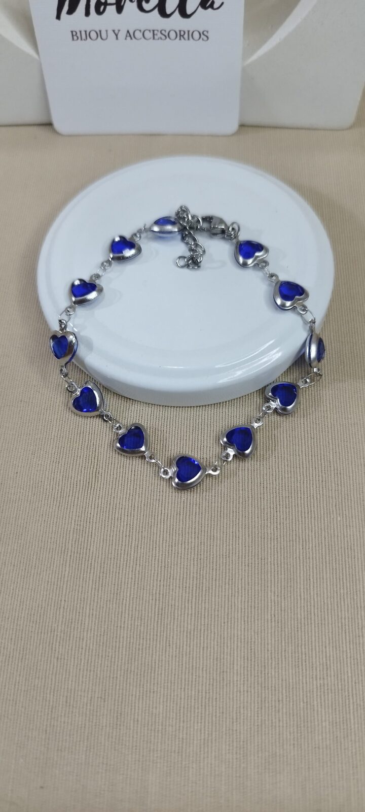 Pulsera corazón azul