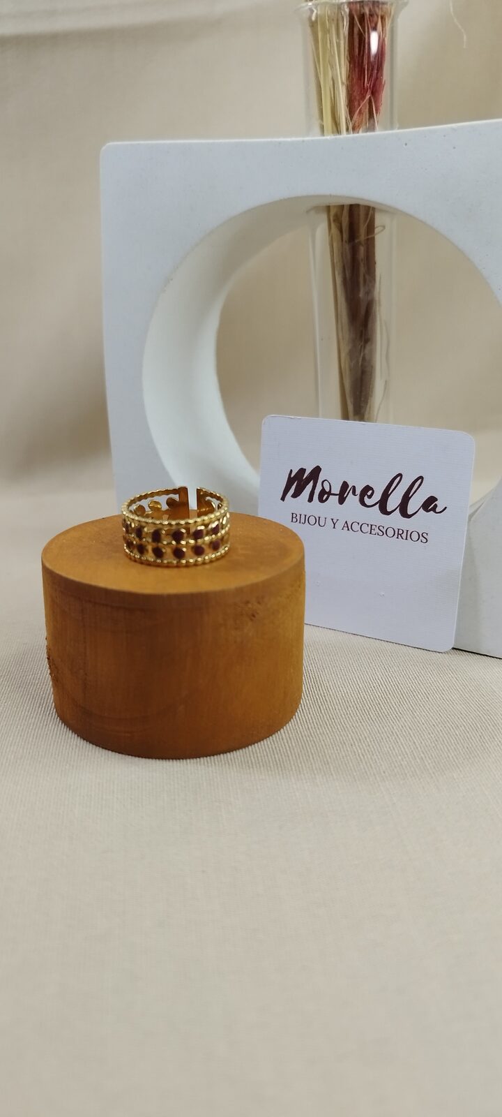 Anillo circulos marron