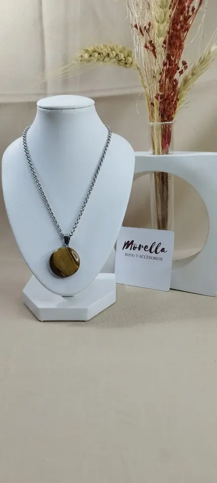 Cadena y dije ojo de tigre