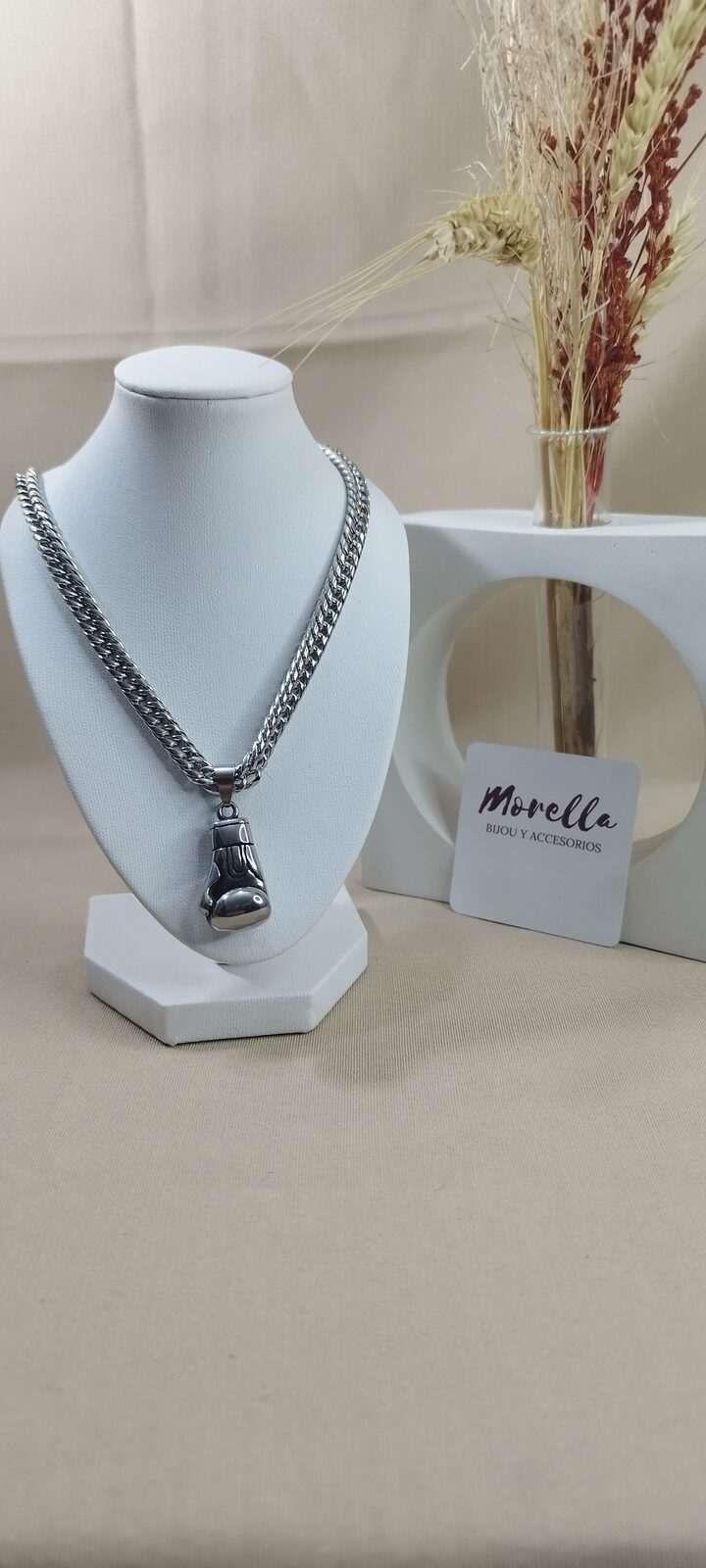 Cadena y dije box (plateado)