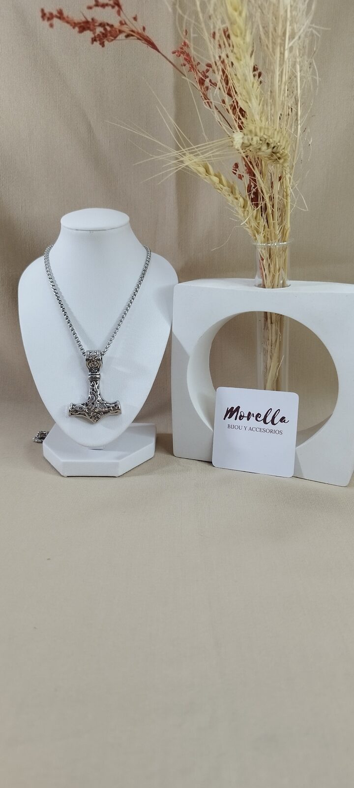 Cadena 60x3 y dije martillo vikingo