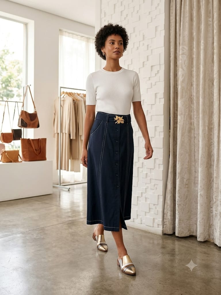 NO881 Pollera combinada Essenza