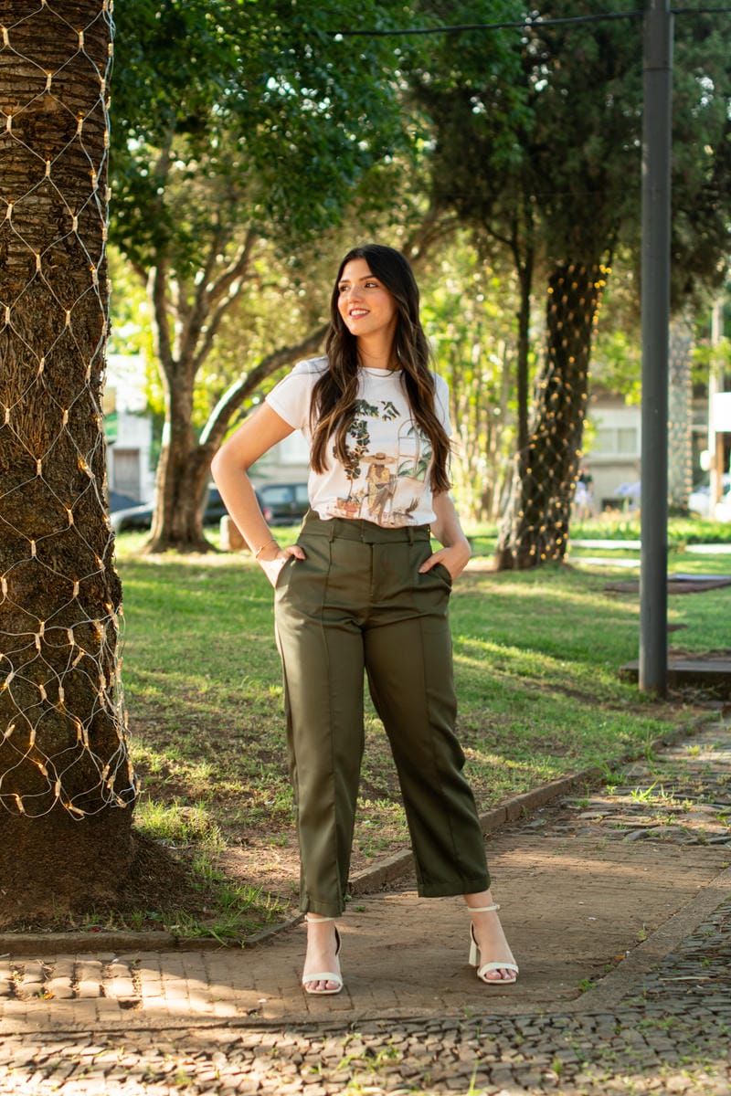 341/01812  Pantalón Social Oliva - Colección Raíces