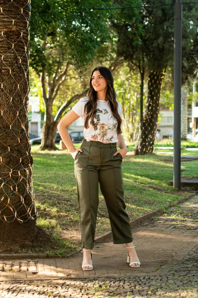 341/01812  Pantalón Social Oliva - Colección Raíces