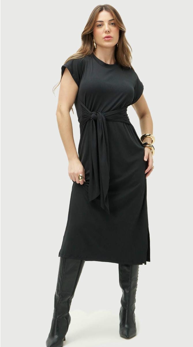 0692/014 Vestido Mid largo con nudo