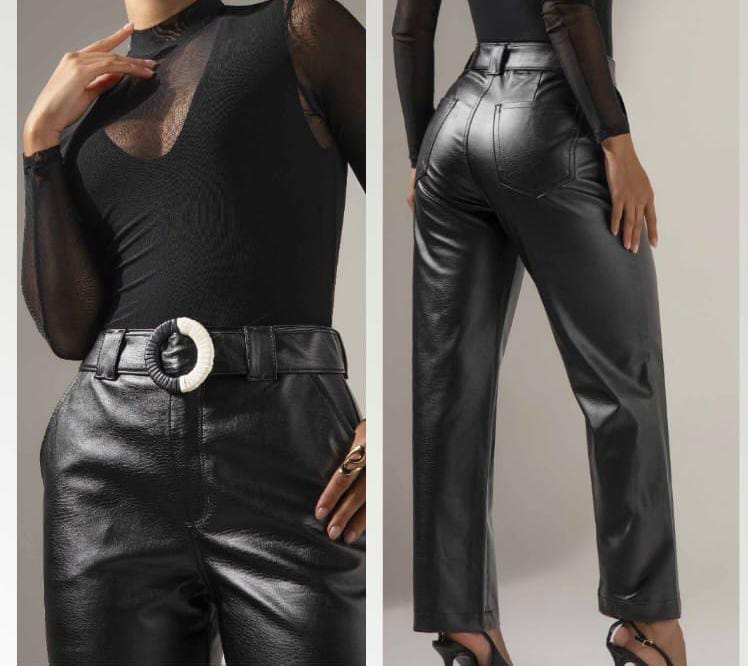 Pantalón estilo recto Cuero - Colección Raíces