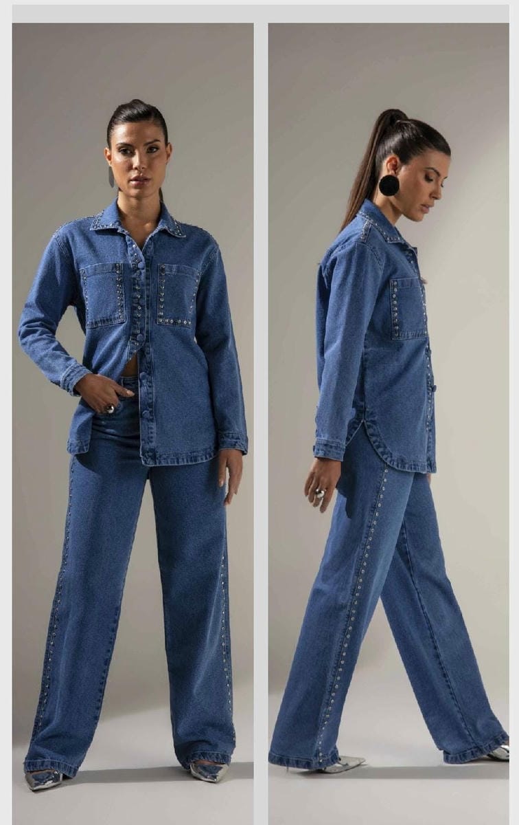 330/02407 SOBRECAMISA Jeans y Brillo - Colección Raíces