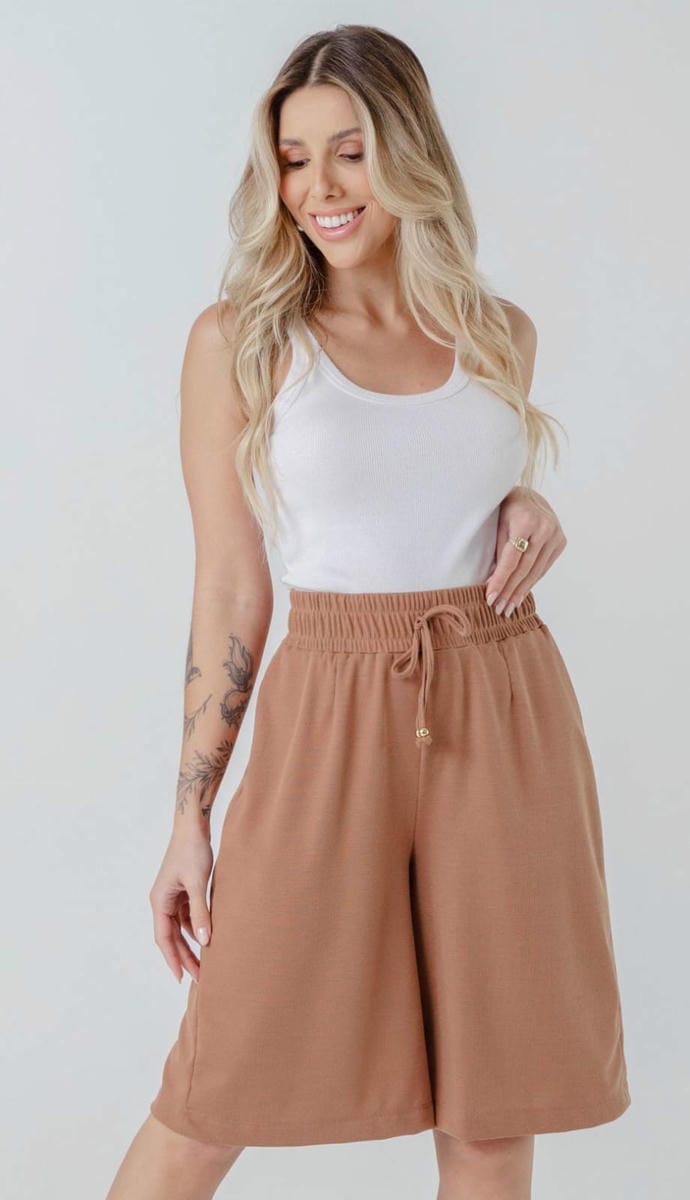 Short de algodón con cordones