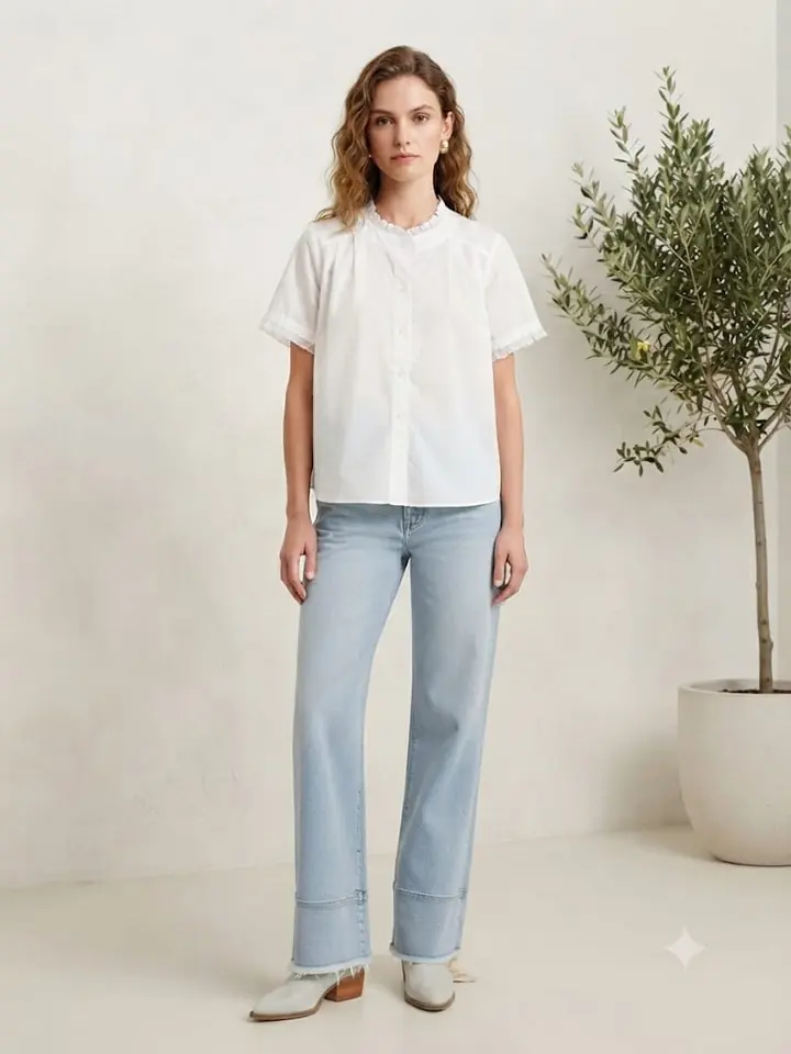 NO915 Camisa Meli cropped