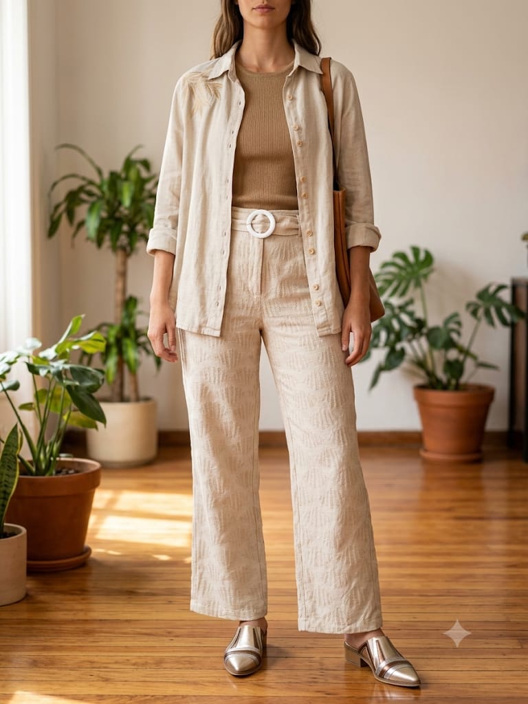 NO 903 Pantalón en Viscosa de algodón Talle 38