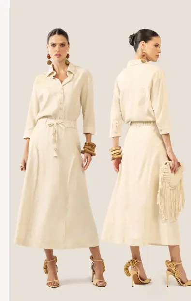 NO 900 Pollera en Lino Essenza Talle M