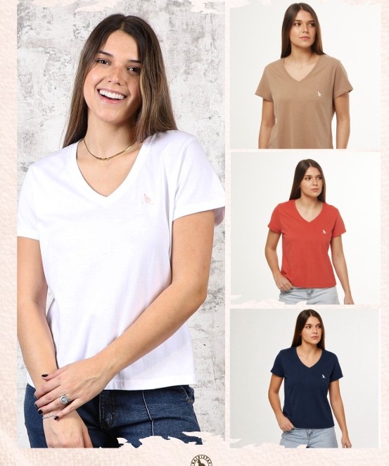 NO 974 Camiseta Básica cuello en V