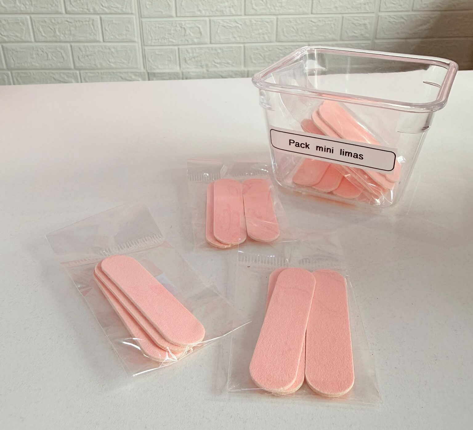 Pack x 3 mini limas rosa