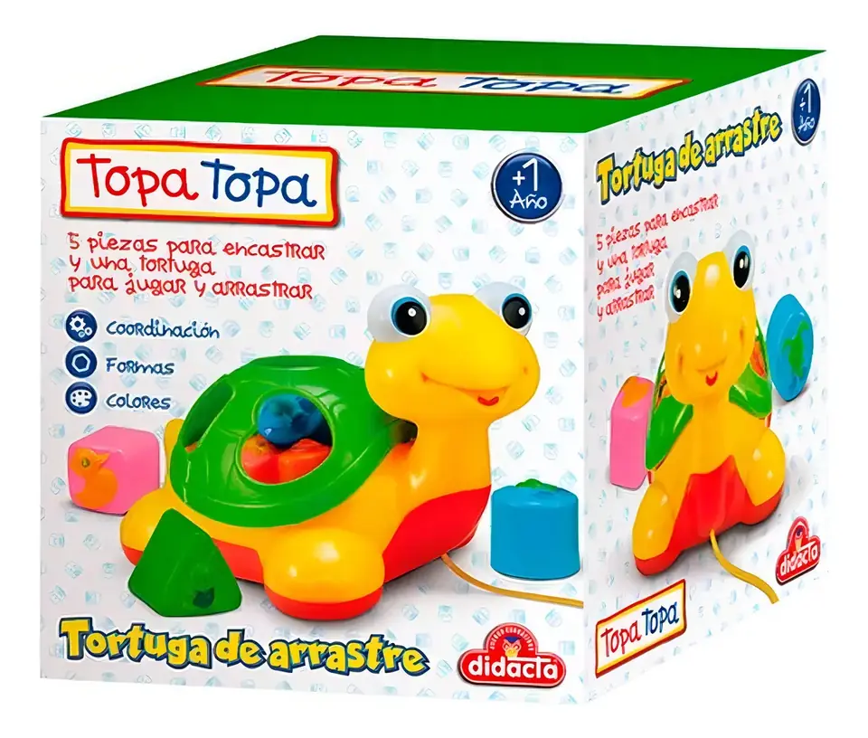 Tortuga De Arrastre Con Juego De Encastre Didacta Topa Topa