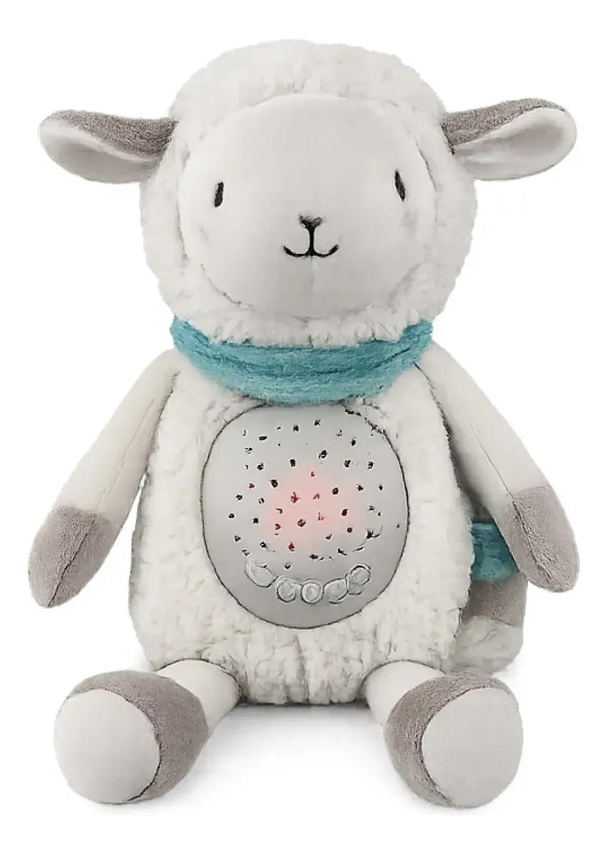Peluche Oveja Con Proyector De Luces Y Sonido Para Bebés Blanco