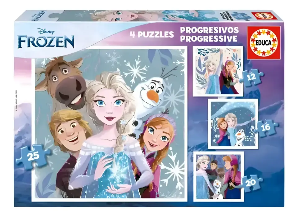Puzzle Disney Frozen Educa X4 Progresivos +3