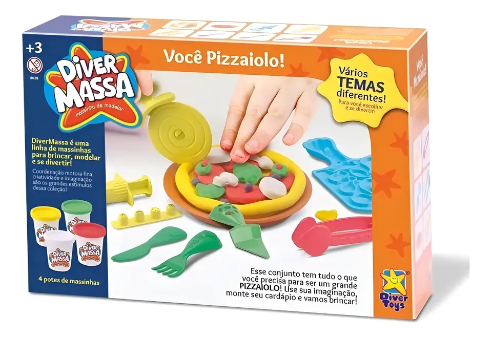 Juguete Para Pizzaiolo Diver Massa Divertoys - Ref.8059