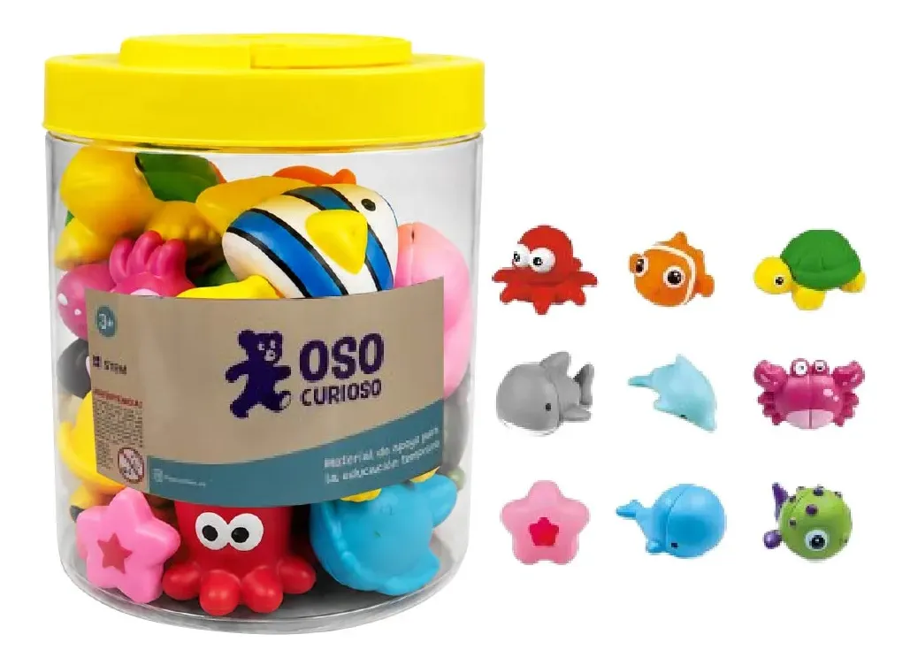 Juego Encastre Suave Animales MarinosOso Curioso