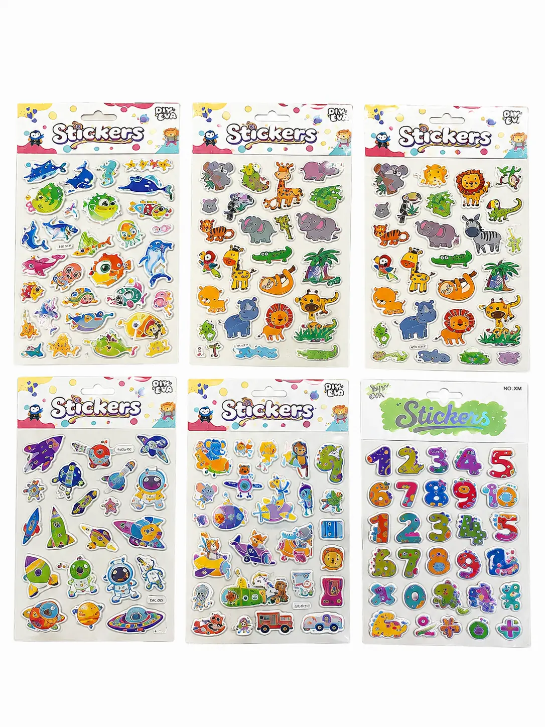 Stickers 3d Autoadhesivos Diseños Surtidos 28x15cm