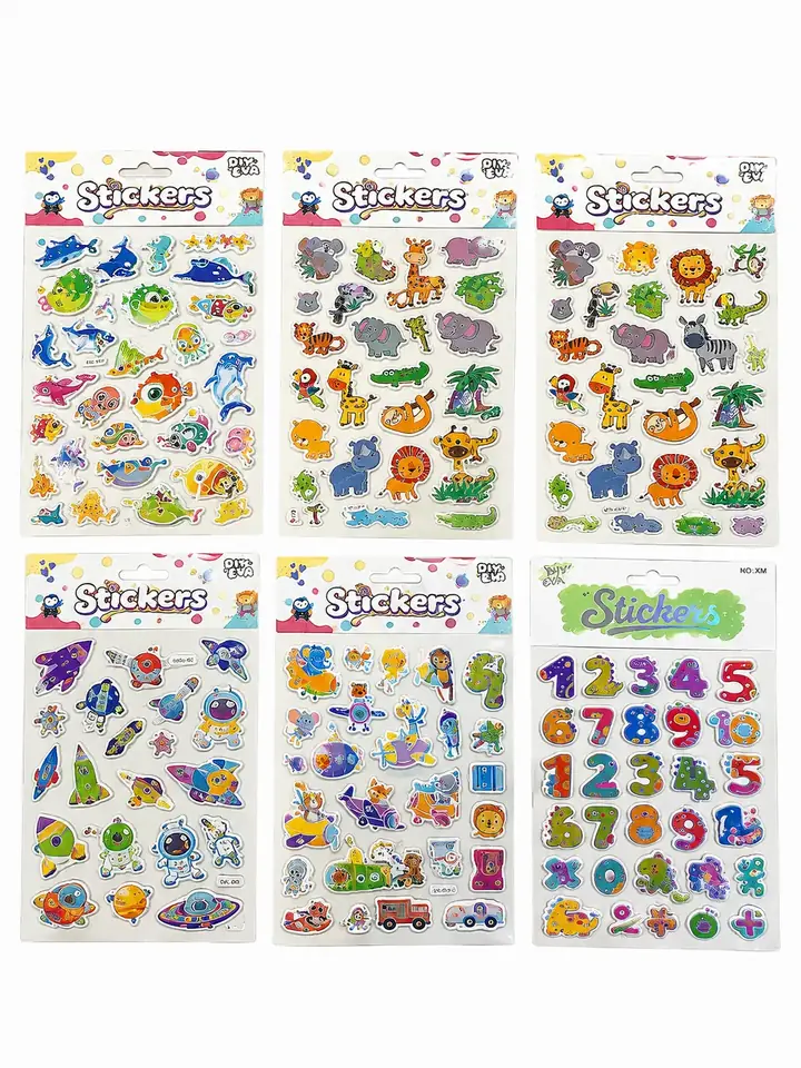 Stickers 3d Autoadhesivos Diseños Surtidos 28x15cm