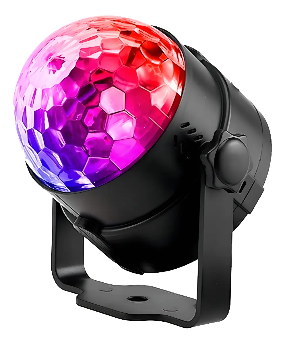 Media Bola Rgb Con Efectos Base Ajustable Y Amurable