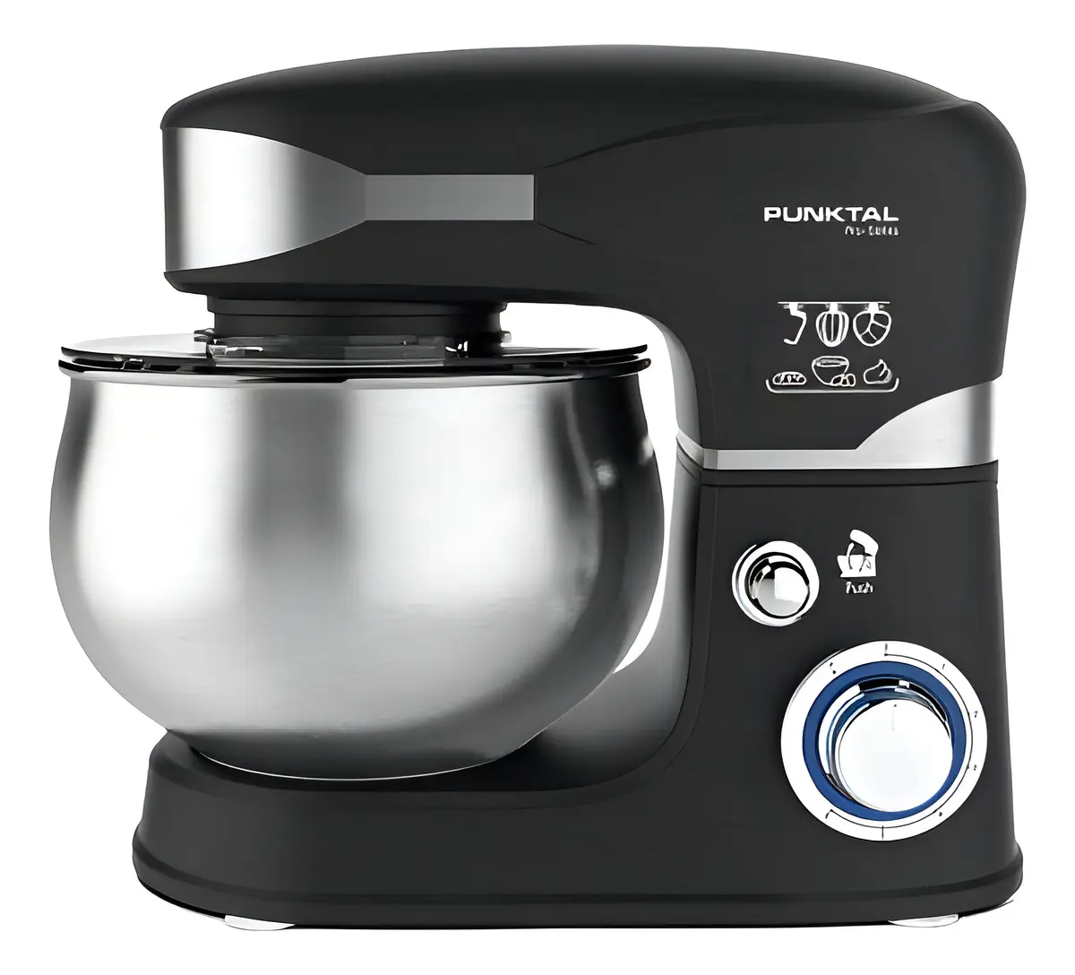 Batidora Planetaria Punktal De 1300w Con Bowl De Acero Inoxidable De 5 L Negro