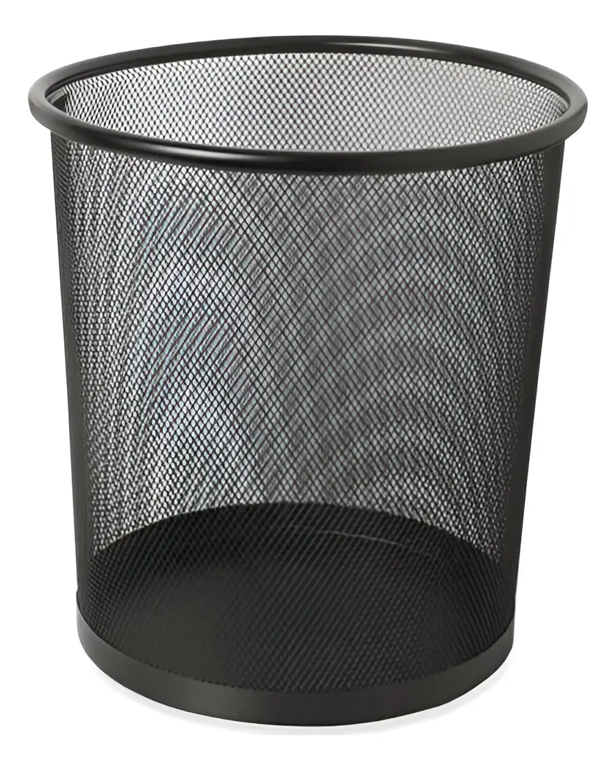 Papelera Neox Metálica Calada Color Negro 34x29cm Negro