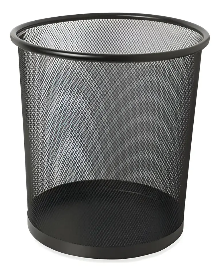 Papelera Neox Metálica Calada Color Negro 34x29cm Negro