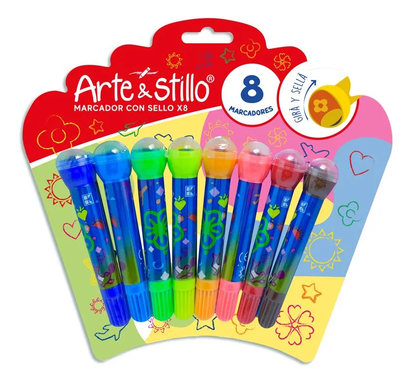 Marcador Con Sello Arte & Stillo® X8