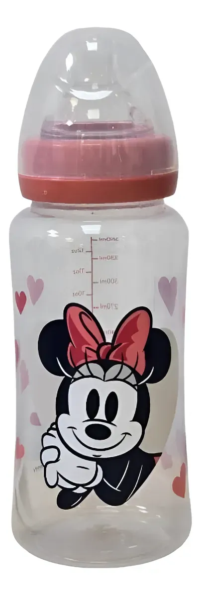 Mamadera Disney Baby Boca Ancha 350ml 0m+ Rosa Minnie