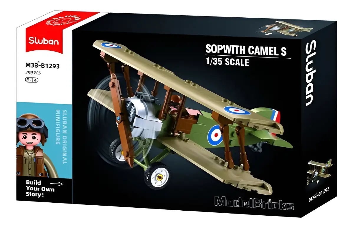 Juego Bloques De Construcción Sluban Avión Sopwith Camel