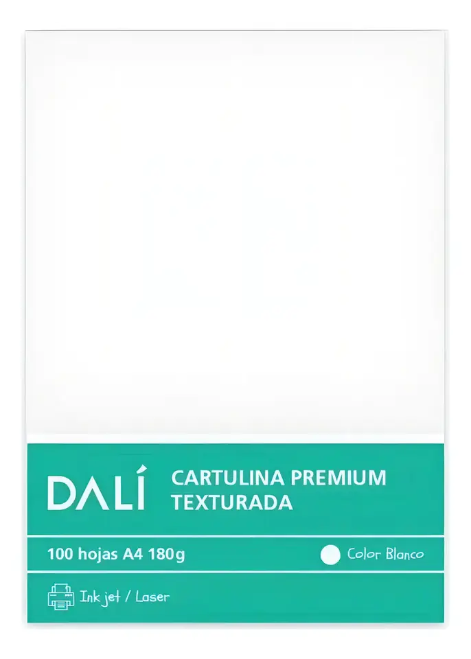 Cartulina Texturada Blanca A4 x100 DALI