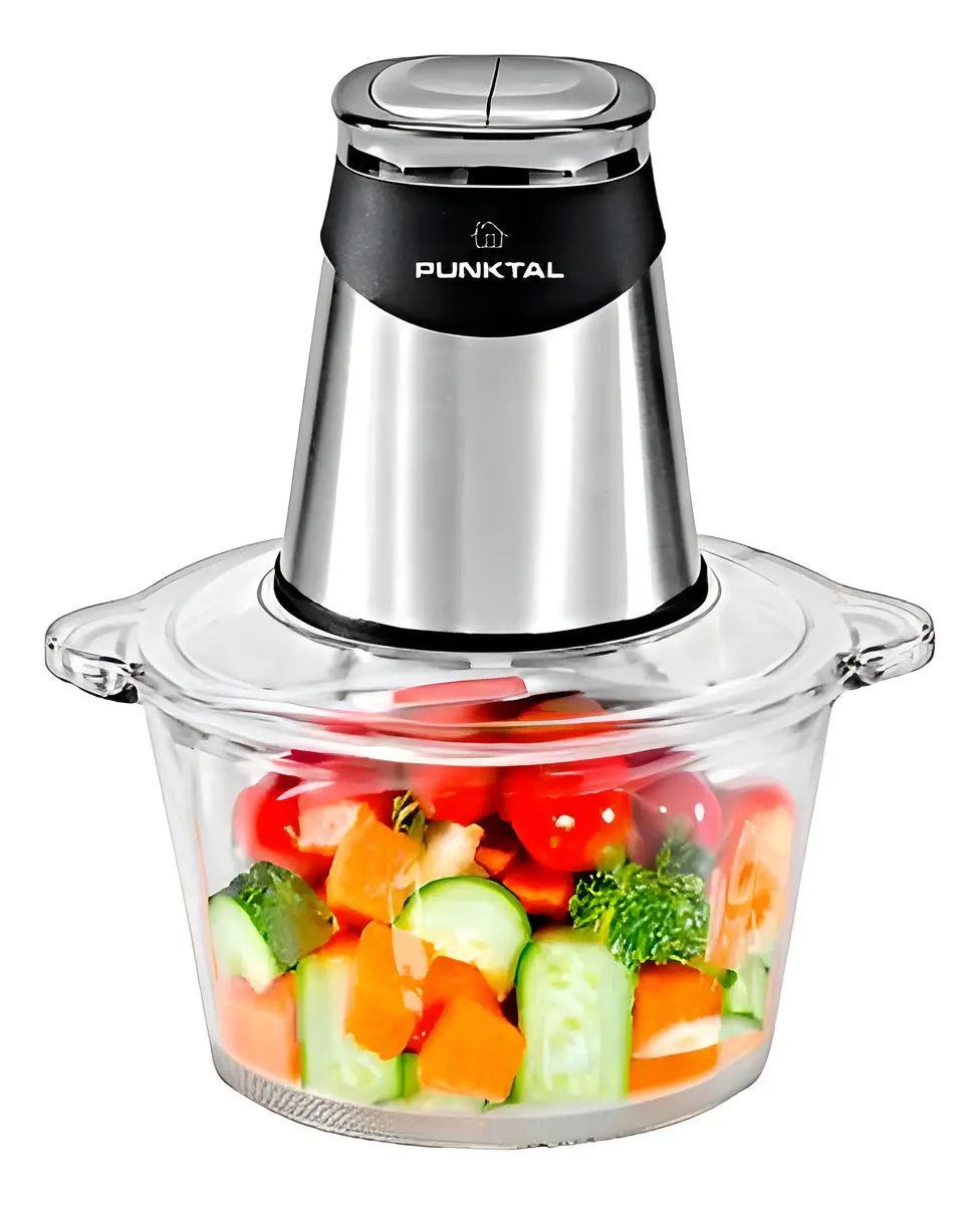 Picadora Eléctrica Punktal PK-12300A 500W 1.8L Acero Inoxidable Vegetales