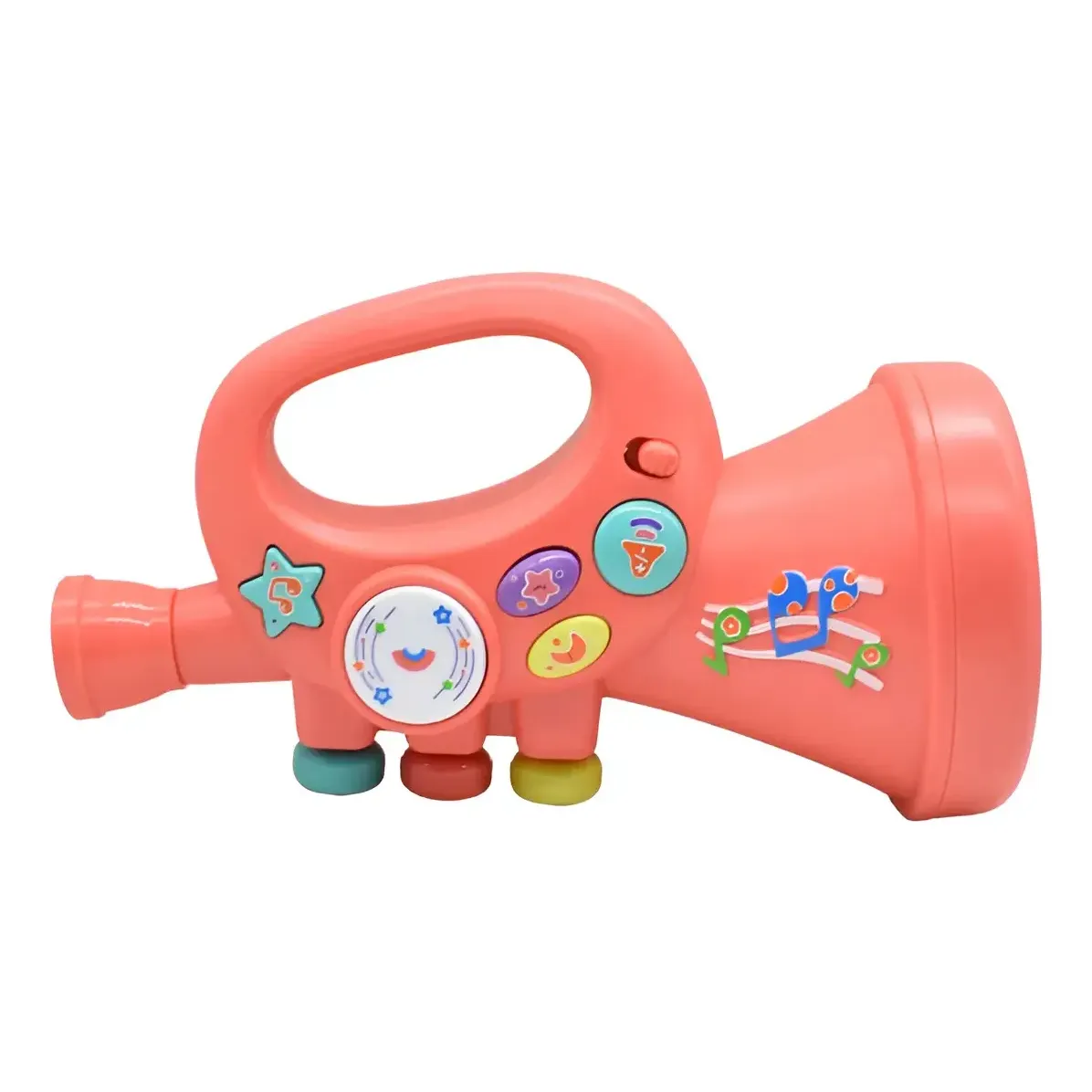 Trompeta De Juguete Musical Infantil Con Luz 32 X 17 Cm