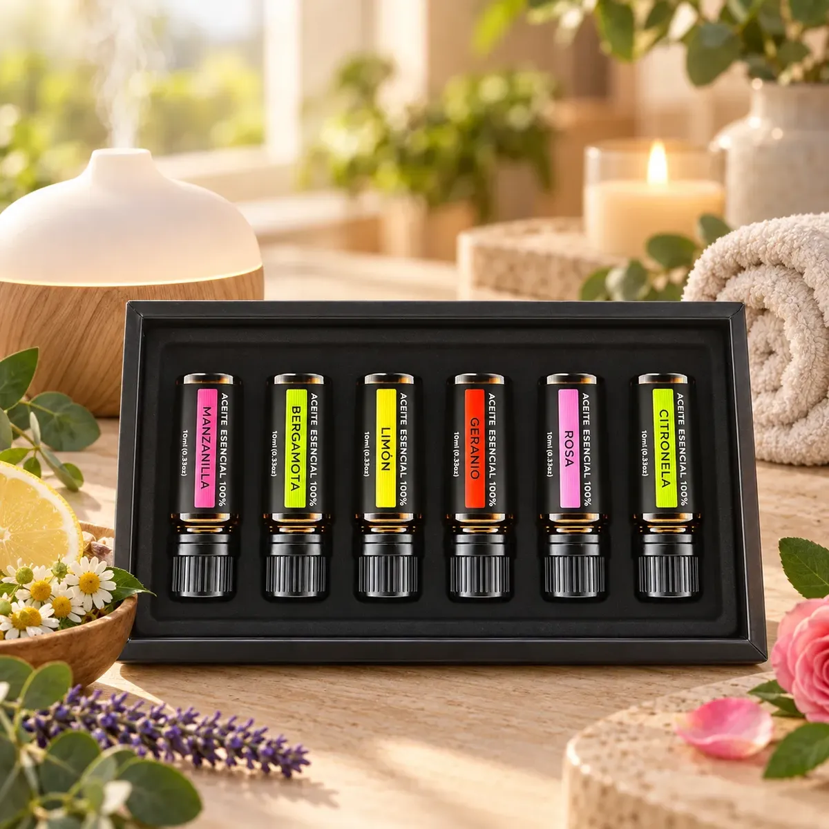Kit 6 Aceites Esenciales Premium Para Aromaterapia