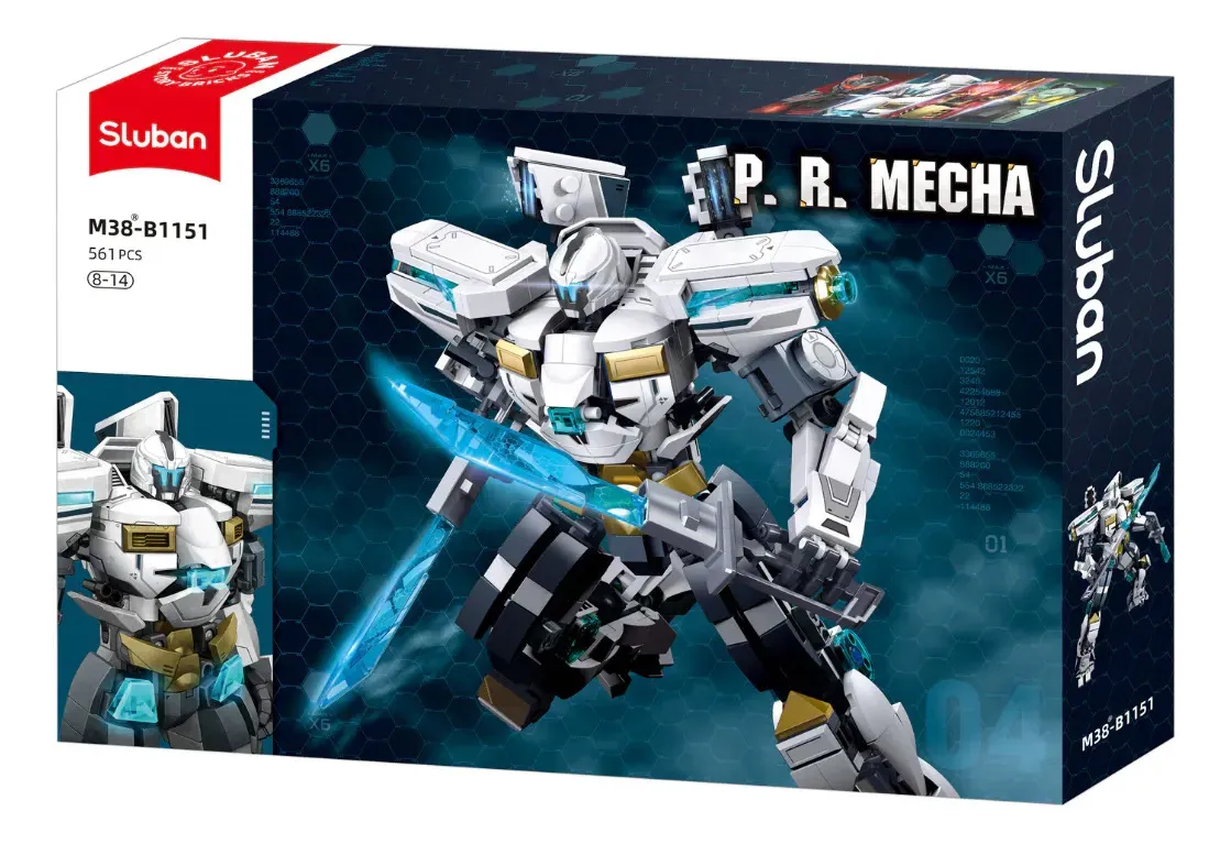 Bloques Sluban Robot Mecha Blanco Juguete 561 Piezas