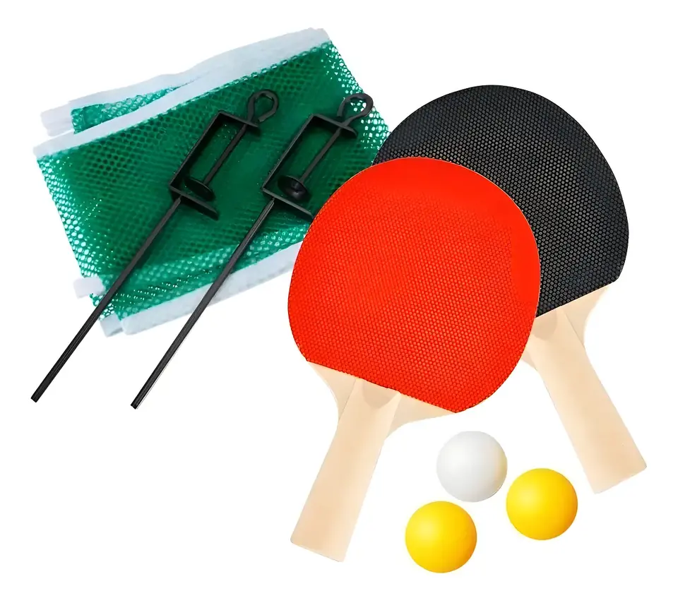 Set De Ping Pong Paletas + 3 Pelotas + Red Juego