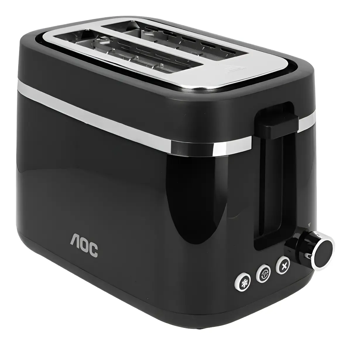 Tostadora Aoc De 2 Rebanadas Eléctrica Hogareña 3 Funciones Negro