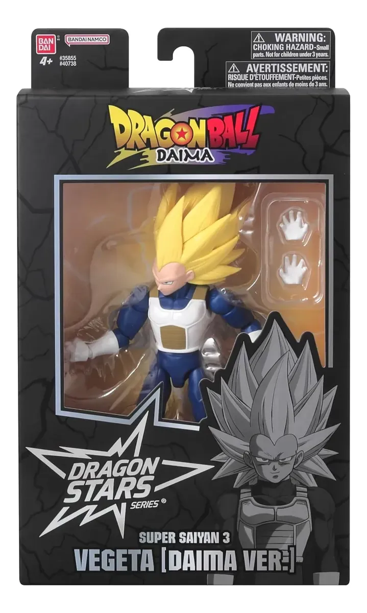 Figura Dragon Ball Dragon Stars Vegeta Ss3 Articulada Bandai