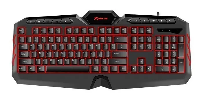 Teclado Gamer Alambrico Xtrike Me Kb-509 Español Rainbow Negro