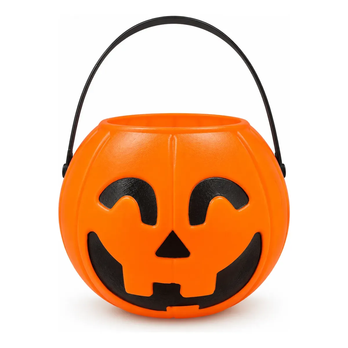 Calabaza Balde Canasto Halloween Caramelera 16 Cm