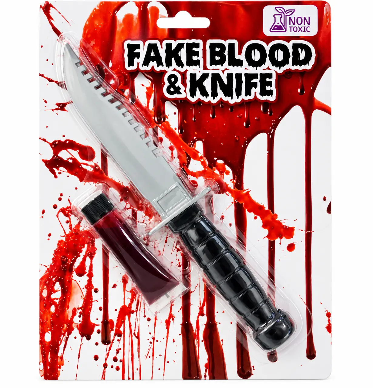set Cuchillo + Sangre Halloween