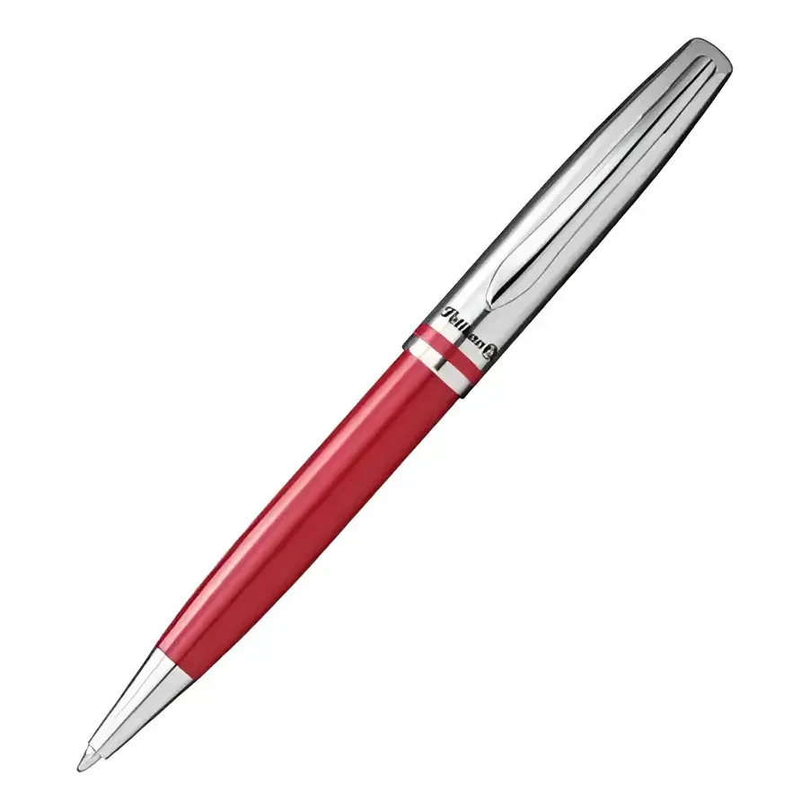 Boligrafo Pelikan Jazz Classic Apta Grabado Liniers Tinta Azul Exterior Rojo