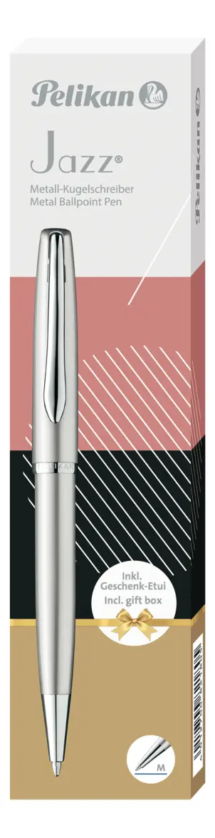 Bolígrafo Pelikan Jazz Noble Tinta Azul Exterior Silver